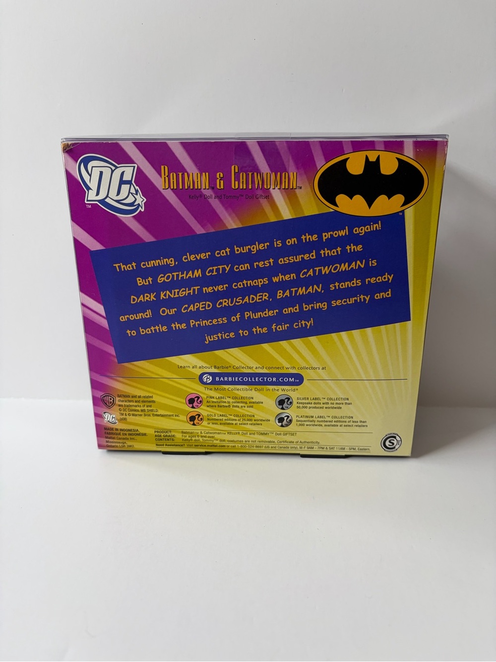 Barbie Kelly Catwoman & Tommy Batman DC Comics Pink Label Doll Set - Picture 7 of 10